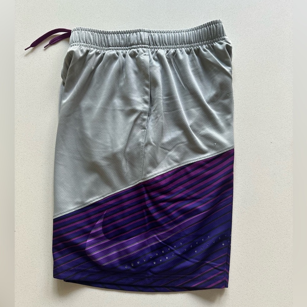 Nike Elite Dri-Fit purple and gray shorts in size YL